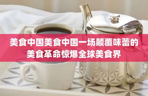 美食中国美食中国一场颠覆味蕾的美食革命惊爆全球美食界