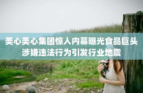 美心美心集团惊人内幕曝光食品巨头涉嫌违法行为引发行业地震