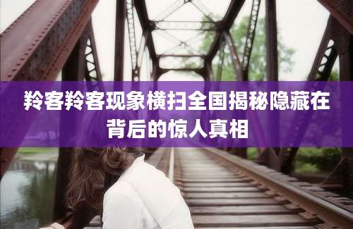 羚客羚客现象横扫全国揭秘隐藏在背后的惊人真相