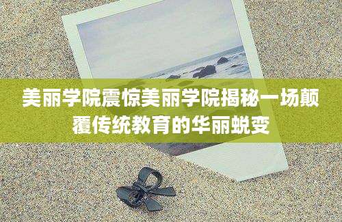 美丽学院震惊美丽学院揭秘一场颠覆传统教育的华丽蜕变