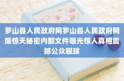 罗山县人民政府网罗山县人民政府网爆惊天秘密内部文件曝光惊人真相震撼公众眼球