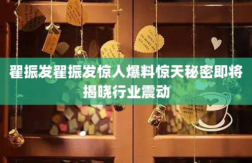 翟振发翟振发惊人爆料惊天秘密即将揭晓行业震动