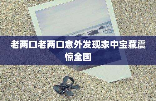 老两口老两口意外发现家中宝藏震惊全国
