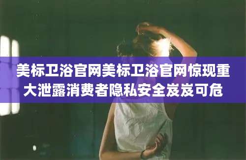 美标卫浴官网美标卫浴官网惊现重大泄露消费者隐私安全岌岌可危