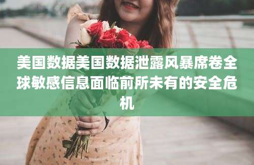 美国数据美国数据泄露风暴席卷全球敏感信息面临前所未有的安全危机