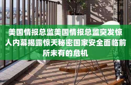 美国情报总监美国情报总监突发惊人内幕揭露惊天秘密国家安全面临前所未有的危机