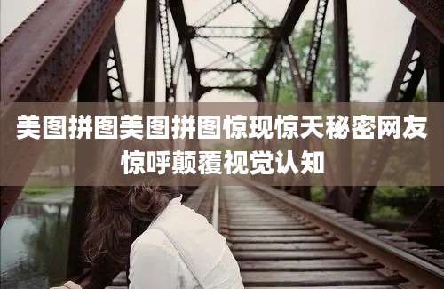 美图拼图美图拼图惊现惊天秘密网友惊呼颠覆视觉认知