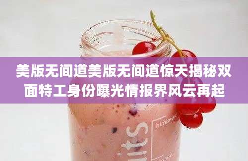 美版无间道美版无间道惊天揭秘双面特工身份曝光情报界风云再起